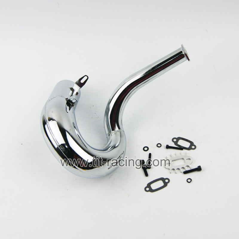 Rovan chrome steel tuning exhaust pipe for hpi km baja 5b 5t 