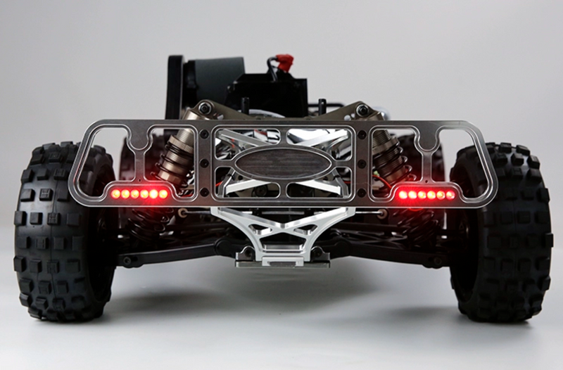 Aluminum Alloy Rear Bumper with Lights for LT/ Losi 5ive T / 30°N