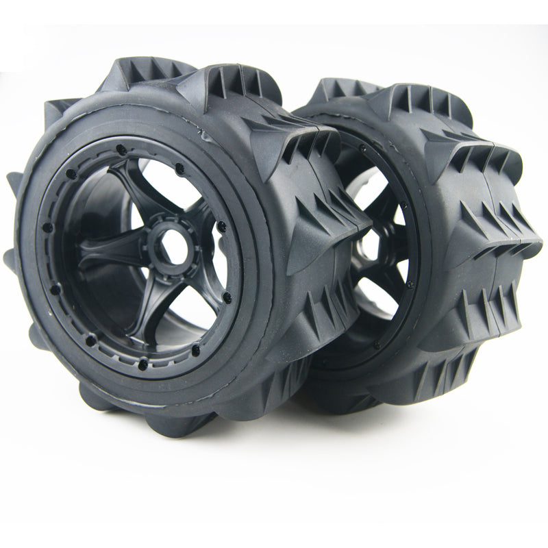 ( CN ) HD sand tires wheels Fits HPI Baja 5B 5T King Motor  190 x90mm 24mm metal hex