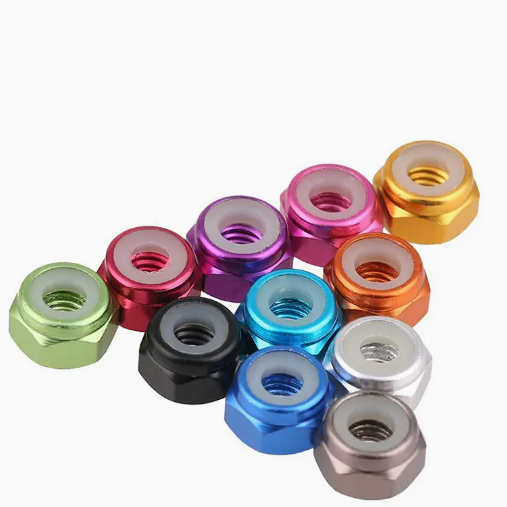 5pcs Set Aluminum Alloy Nuts with Lock M3 / M4 / M5