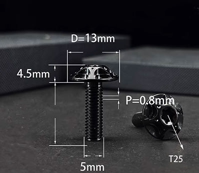 Titanium Bolt M5 / M6 / M8 Torx Head for Bicycle Motor Bikes