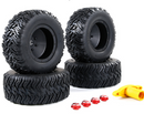 4pcs set 220X90mm Wheel Tires with Alloy Nuts for 1/5 ROVAN XLT Traxxas X-MAXX Truck 1/5