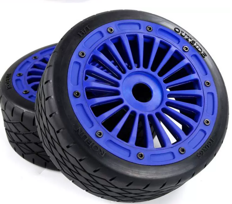 2pcs Set on Road Tire and Nylon Wheel for 1/5 Rofun Rovan F5 MCD RR5