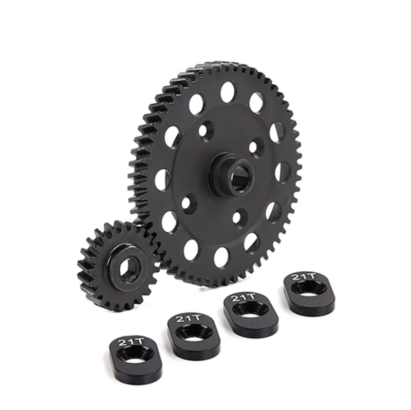 Medium-difference High-speed Helical Gear 58T/21T Kit for LT/ Losi 5ive T / 30°N