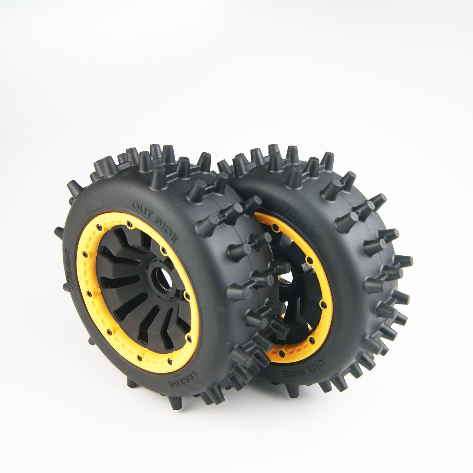 ( CN, US) New Strong Nipple Tires Wheels Yellow Bead lock for HPI Rovan KM Baja 5b 5t SS DBXL LT 5ive T