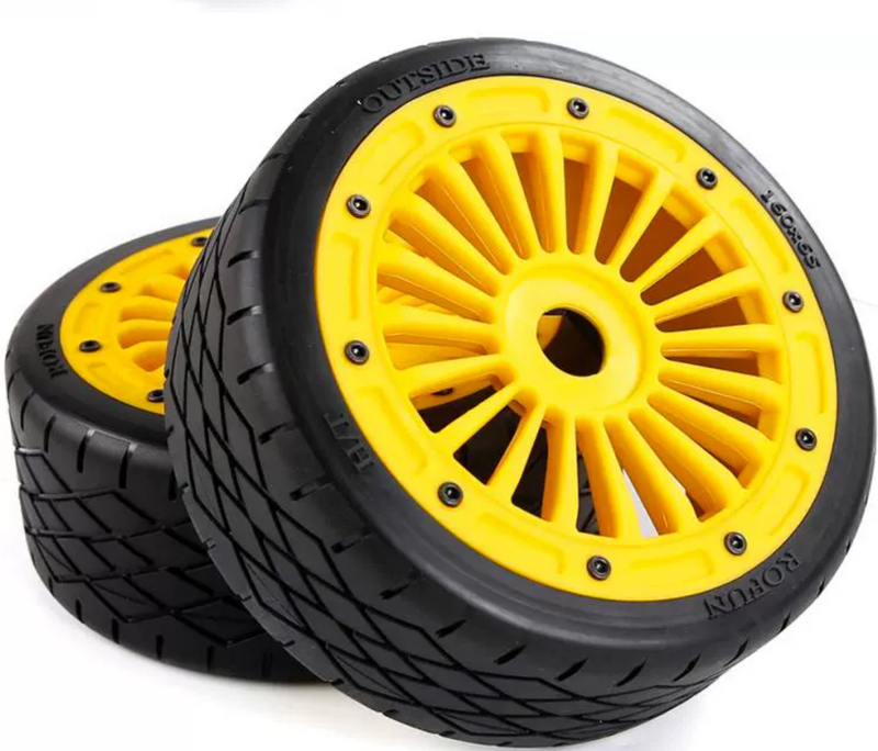 2pcs Set on Road Tire and Nylon Wheel for 1/5 Rofun Rovan F5 MCD RR5