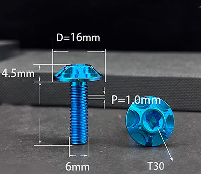 Titanium Bolt M5 / M6 / M8 Torx Head for Bicycle Motor Bikes