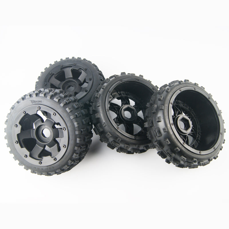 ( Special for UK ) Front Rear Knobby Tire Wheel Kit for Hpi Baja 5b Ss