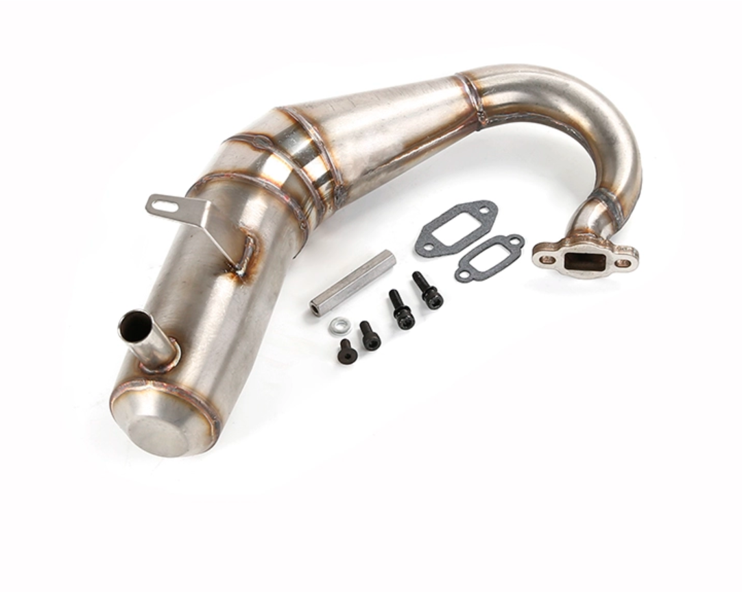 Stainless Steel Exhaust Pipe with Muffler for LT/ Losi 5ive T / 30°N 29CC,30.5CC,32CC,36CC,45CC Engines