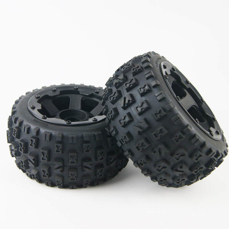 ( CN ) Front rear knobby tire wheel kit for hpi baja 5b ss