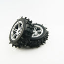 ( CN ) Front Rear Knobby Tyre tire Wheel with Half Alloy Wheel for Rovan King Motor HPI baja 5b SS