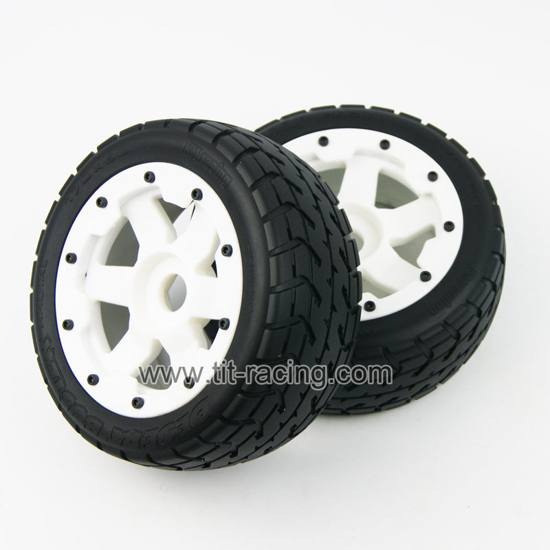 Front on road wheel tire kit fit hpi rovan km baja 5b ss