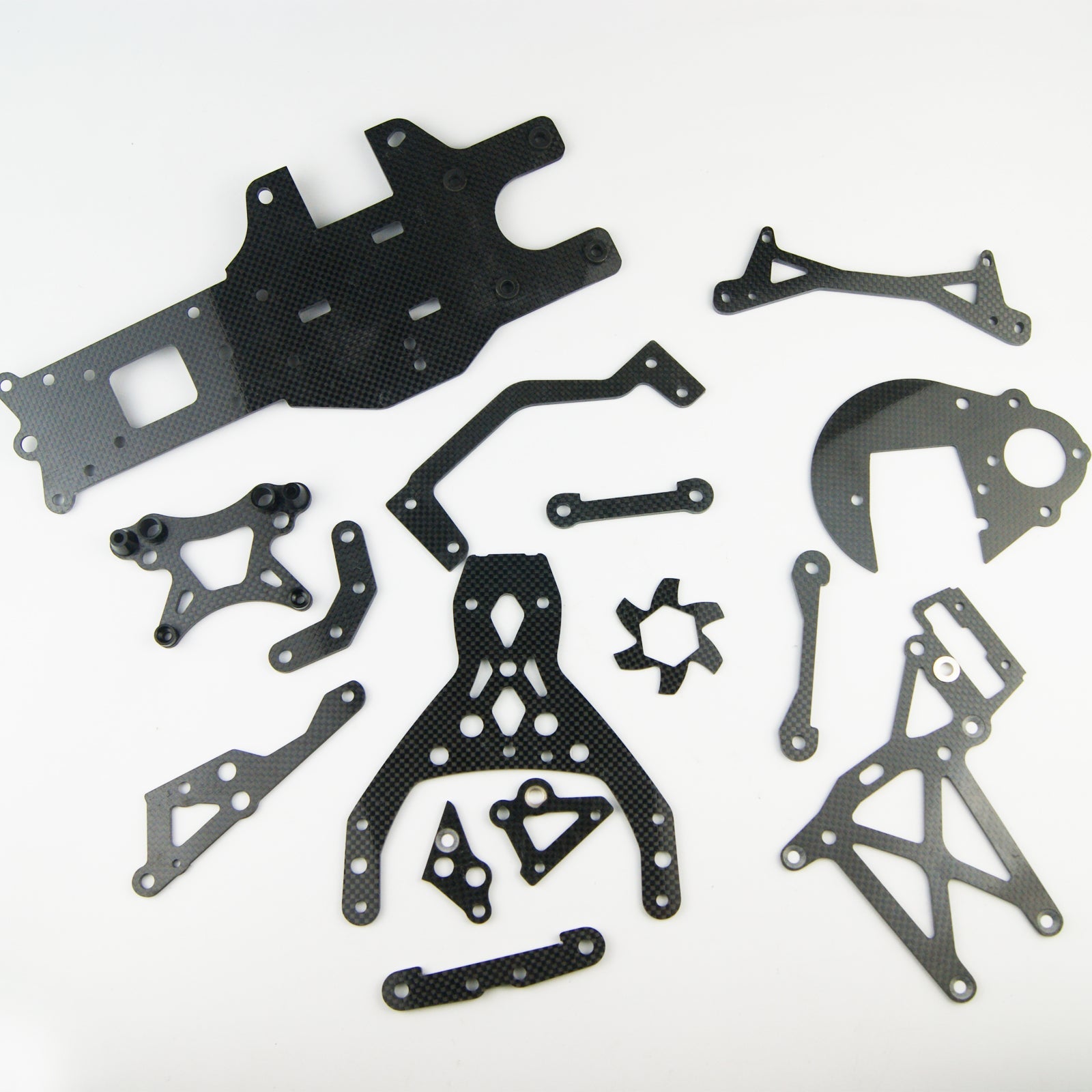 Carbon Fiber Chassis plates Upgrade Kit for HPI ROVAN KM baja 5b 5t buggy