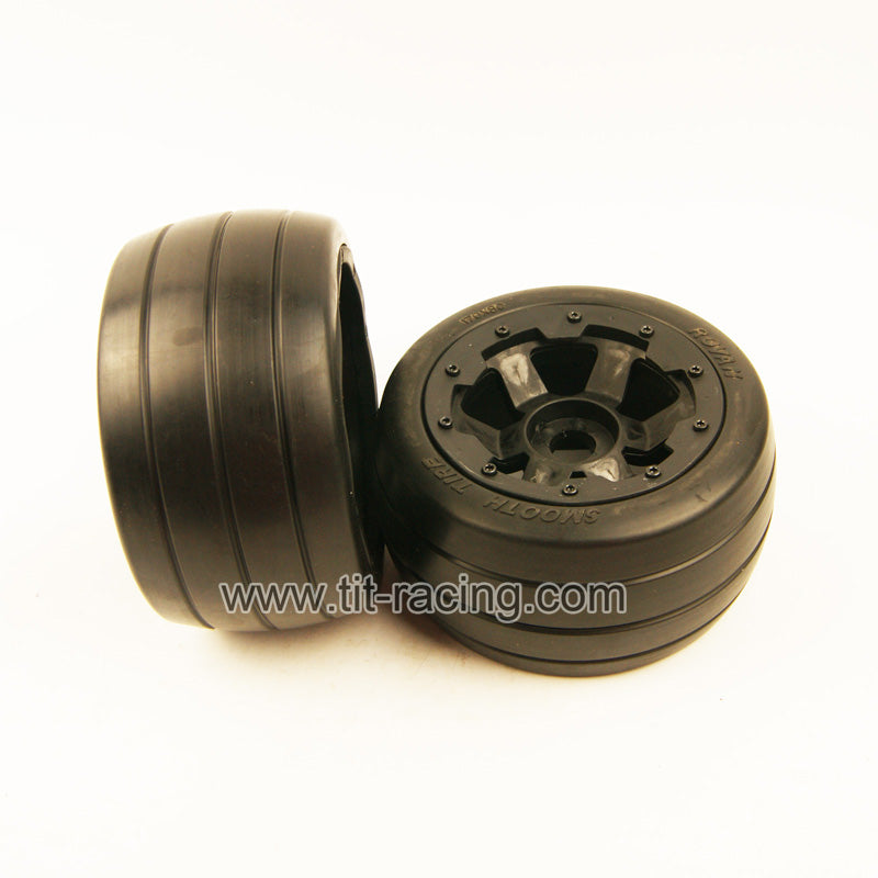 Rovan rear road slick tyre wheel for 1/5 hpi km baja 5b