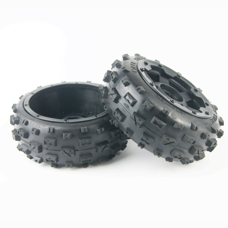 ( CN, US ) Front rear knobby tire wheel kit for hpi baja 5b ss