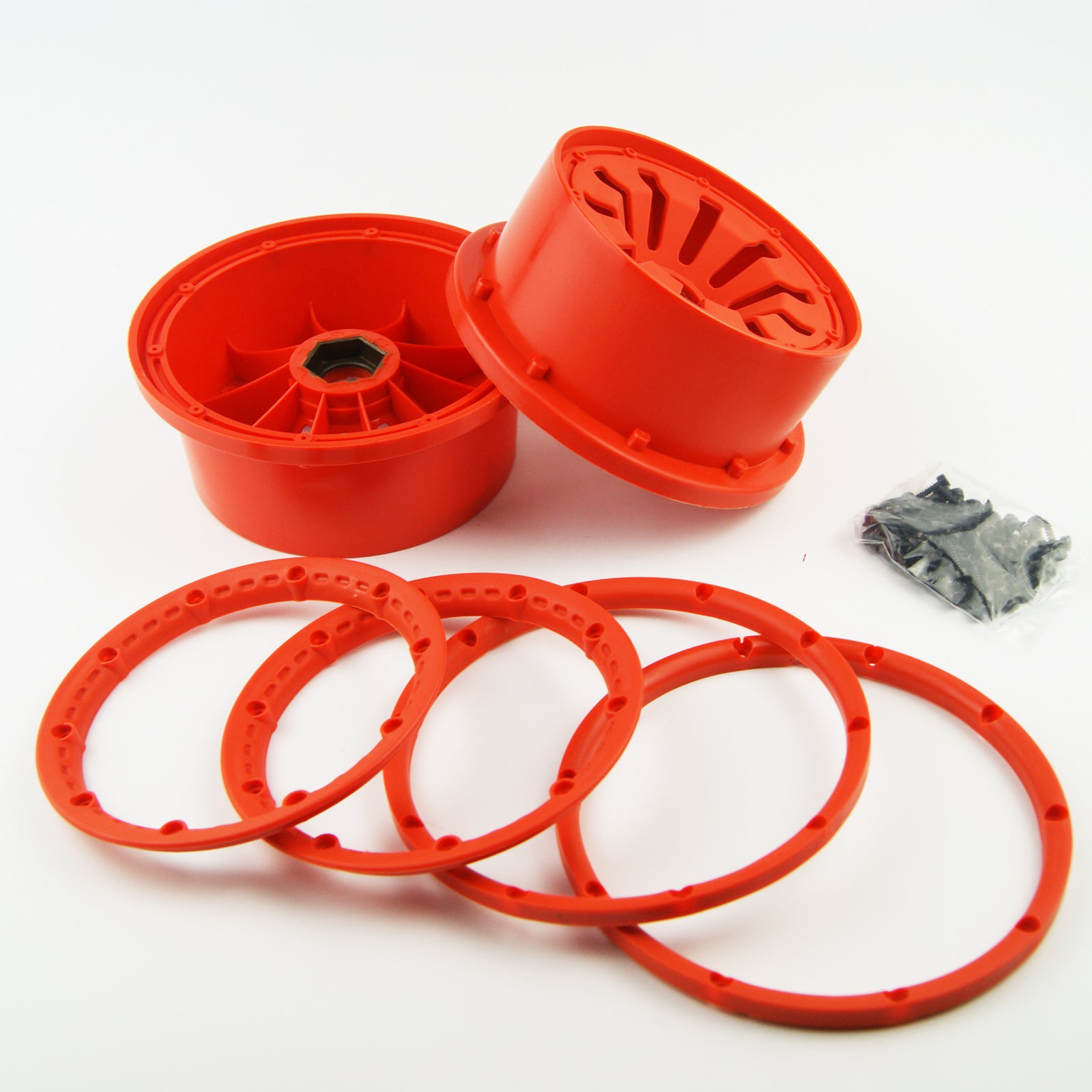 ( CN ) 24mm  metal hex orange wheel beadlock rim for hpi rovan km baja 5b ss