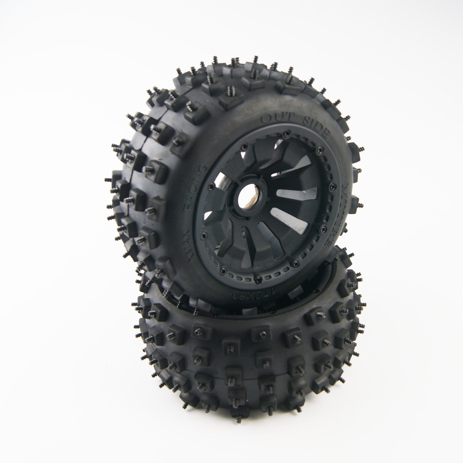 ( CN, US ) Knobby Ice Tires wheels with screws for hpi rovan kingmotor baja 5b Buggy