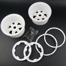 (CN, US ) White wheel beadlock rim for hpi rovan km baja 5b ss