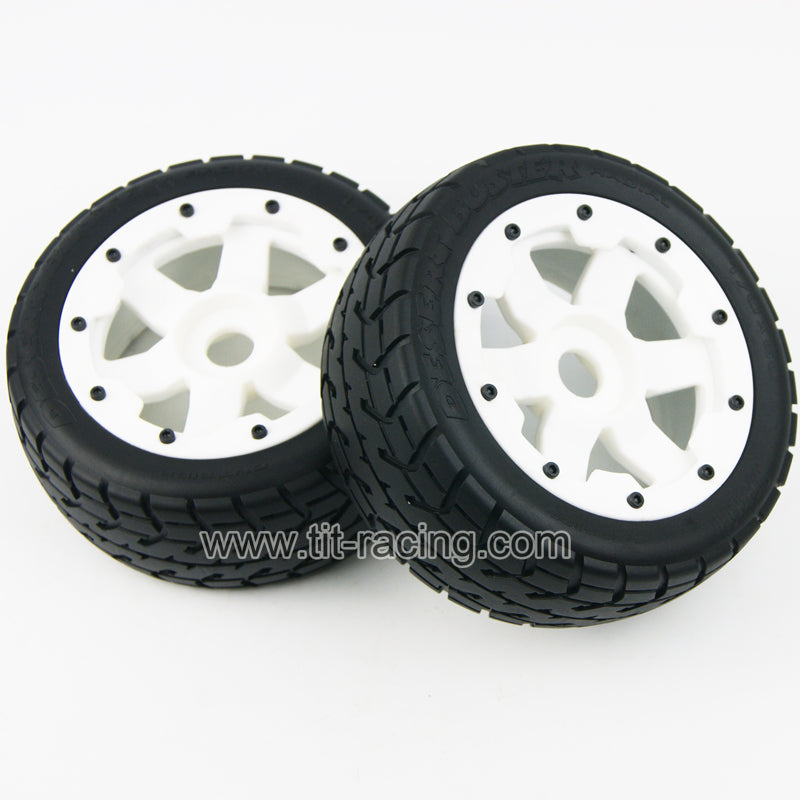 Front on road wheel tire kit fit hpi rovan km baja 5b ss